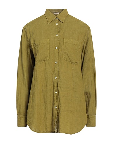 MASSIMO ALBA Camicia in lino Verde militare 100% Lino