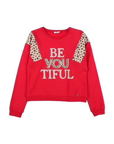 LIU •JO Sweatshirt Red 95% Cotton, 5% Elastane