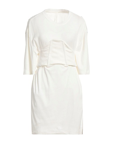 DION LEE T-shirt Ivory 100% Cotton, Polyester, Elastane