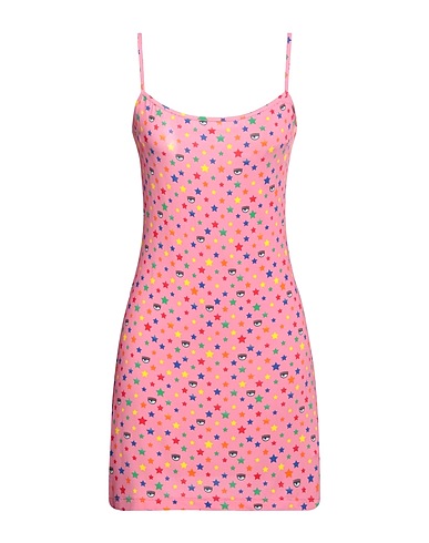CHIARA FERRAGNI 미니 원피스 핑크 95% 비스코스, 5% 엘라스테인