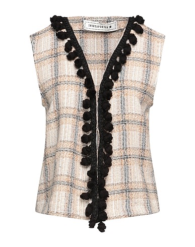 SHIRTAPORTER Weste Beige 65% Baumwolle, 30% Polyester, 5% Andere Fasern