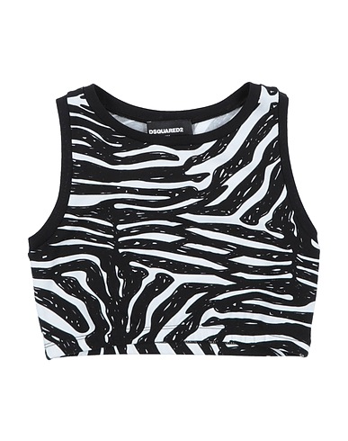 DSQUARED2 Tank top Black 90% Cotton, 10% Elastane