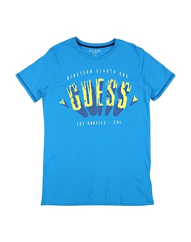 GUESS T-shirt Azure 100% Cotton
