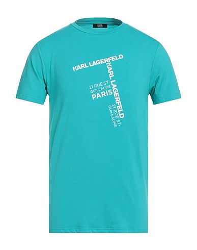 KARL LAGERFELD Ｔシャツ BEACHWEAR ターコイズブルー コットン 93% / ポリウレタン 7%