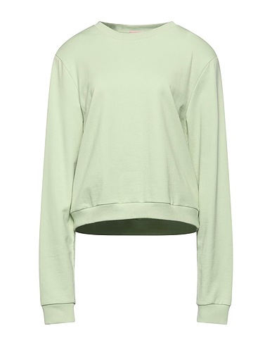 GINA GORGEOUS Sweatshirt Light green 80% Cotton, 20% Polyester, Viscose