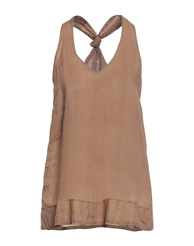 ALPHA STUDIO Top Khaki 100% Ramie