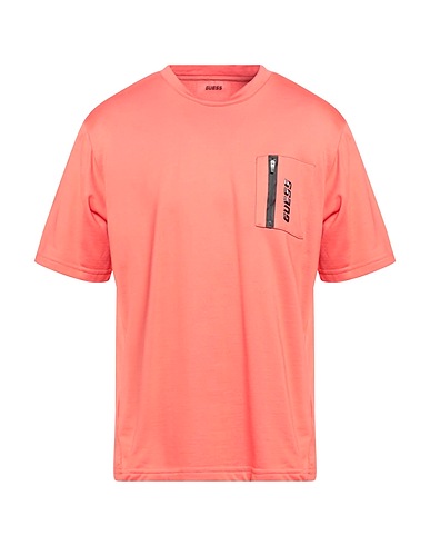 GUESS Sweatshirt Salmon pink 66% Nylon, 34% Cotton