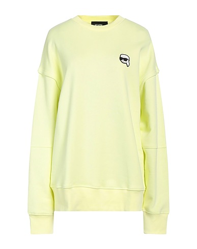KARL LAGERFELD Sweatshirt IKONIK 2.0 RELAXED FIT SWEAT
 Pastel yellow 90% Organic cotton, 10% Recycled polyester