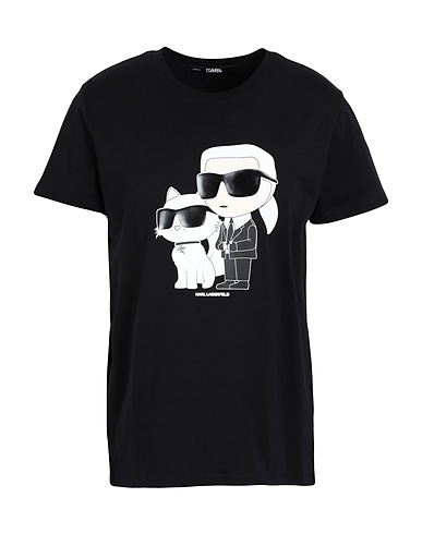 KARL LAGERFELD T-shirt IKONIK 2.0 T-SHIRT
 Nero 100% Cotone organico
