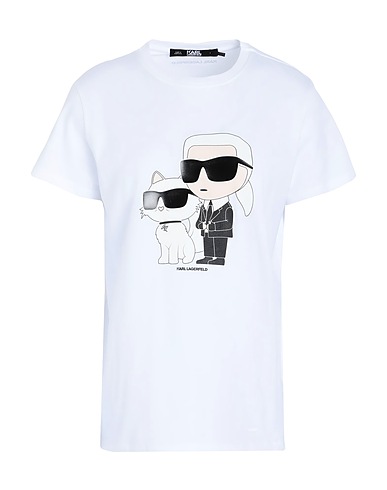 KARL LAGERFELD T-shirt IKONIK 2.0 T-SHIRT
 Bianco 100% Cotone organico