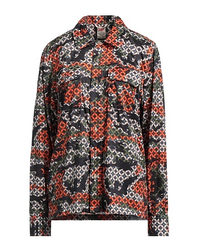 BOB Patterned shirts & blouses Orange 95% Polyester, 5% Elastane