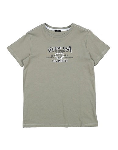 GUESS T-shirt Verde militare 100% Cotone