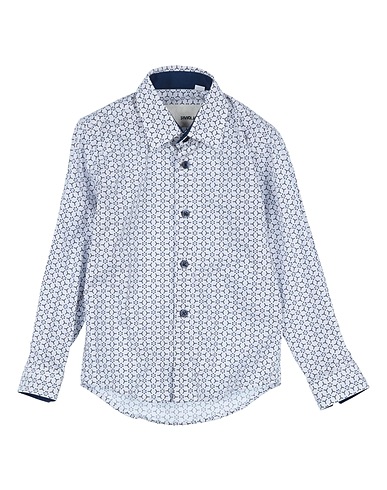 SIVIGLIA WHITE Patterned shirt White 97% Cotton, 3% Elastane