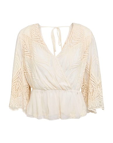 GUESS Top Avorio 76% Viscosa, 24% Seta
