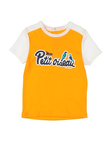 PETIT BATEAU T-Shirt Orange 100% Baumwolle