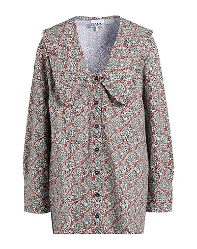 GANNI Floral shirts & blouses Black 100% Organic cotton