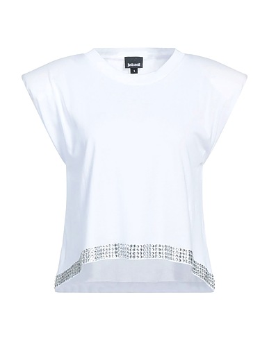 JUST CAVALLI T-shirt White 100% Cotton, Glass