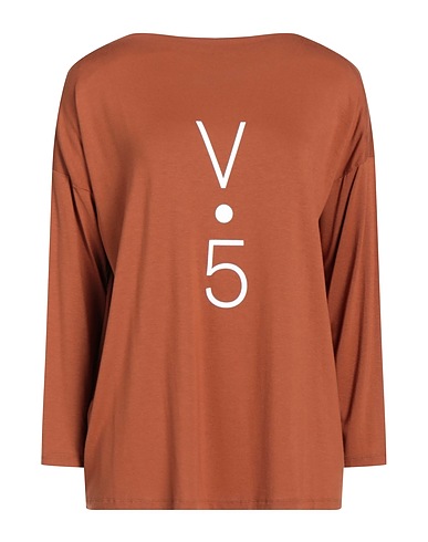 VICARIO CINQUE T-shirt Brown 95% Viscose, 5% Elastane
