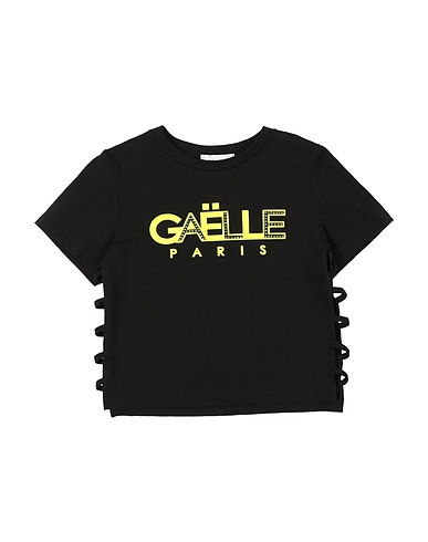 GAëLLE Paris T-shirt Black 95% Cotton, 5% Elastane