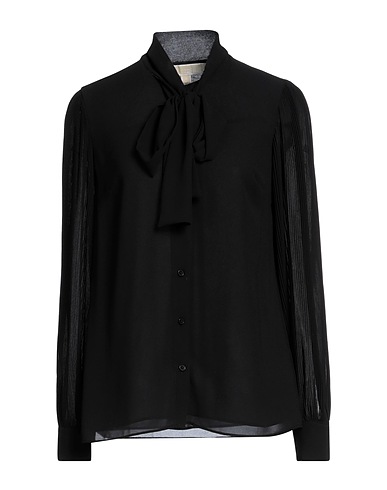 MICHAEL MICHAEL KORS Solid color shirts & blouses Black 55% Recycled polyester, 45% Polyester