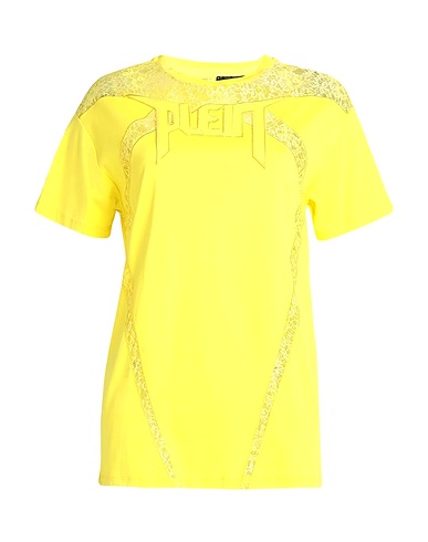 PHILIPP PLEIN T-Shirt Gelb 100% Baumwolle, Polyamid, Viskose, Polyester