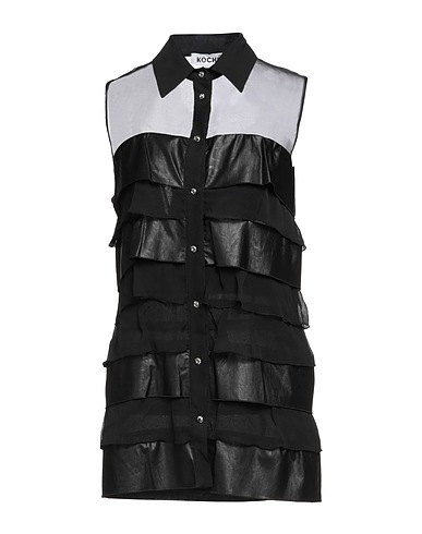 KOCHÉ Silk shirts & blouses Black 100% Silk, Acetate