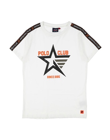 ASPEN POLO CLUB T-shirt White 95% Cotton, 5% Elastane