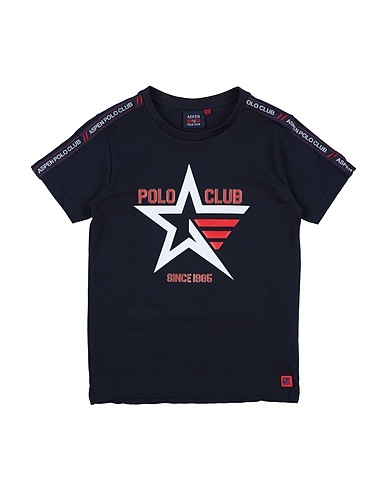 ASPEN POLO CLUB T-shirt Midnight blue 95% Cotton, 5% Elastane