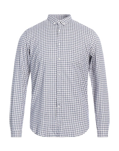 BAGUTTA Checked shirt Navy 100% Cotton