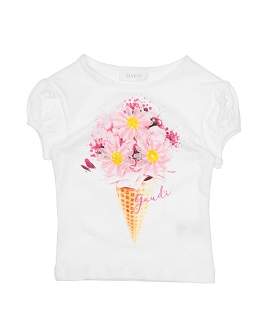 GAUDÌ T-shirt Blanc 95% Coton, 5% Élasthanne
