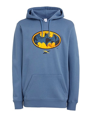 REEBOK Hooded sweatshirt DC x RBK  BATMAN HOODIE	
 Slate blue 70% Cotton, 30% Recycled polyester