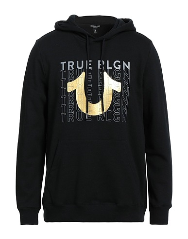 TRUE RELIGION Hooded track jacket  Black 60% Cotton, 40% Polyester