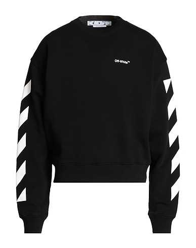 OFF-WHITE™ Felpa Nero 100% Cotone, Elastan