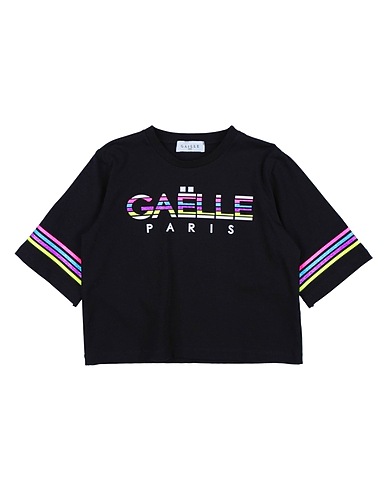 GAëLLE Paris T-shirt Black 95% Cotton, 5% Elastane