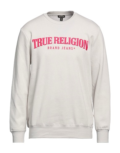 TRUE RELIGION Sweatshirt Light grey 80% Cotton, 20% Polyester