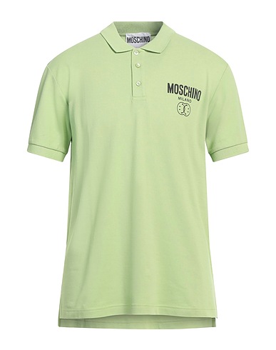 MOSCHINO Polo shirt Light green 100% Cotton