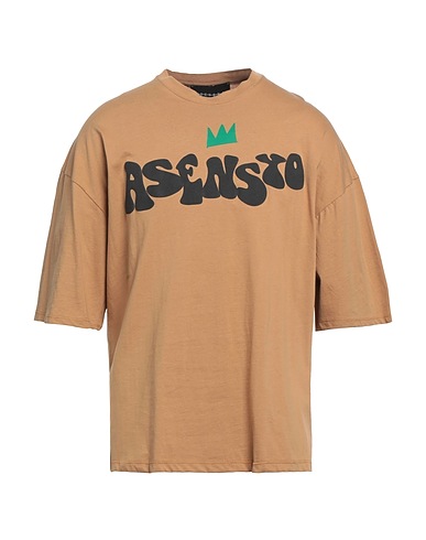 ASENSYO T-Shirt Kamel 100% Baumwolle