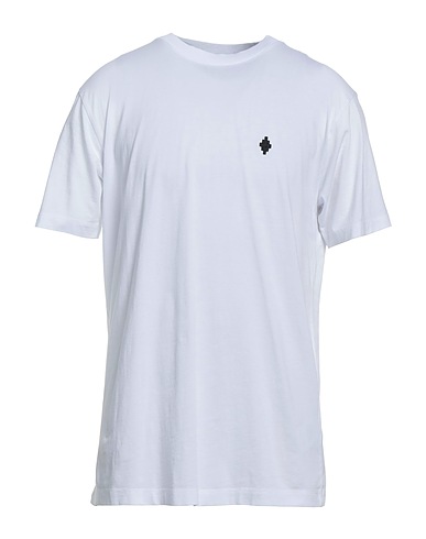 MARCELO BURLON Basic T-Shirt Weiß 100% Organische Baumwolle, Elastan, Polyester