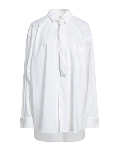 PHILOSOPHY di LORENZO SERAFINI Solid colour shirts & blouses White 100% Cotton
