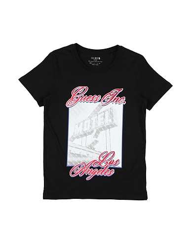 GUESS T-shirt Black 50% Organic cotton, 50% Cotton