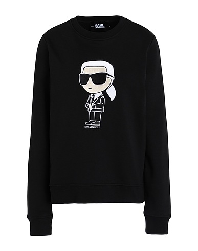 KARL LAGERFELD Sweatshirt IKONIK 2.0 KARL SWEATSHIRT
 Black 90% Organic cotton, 10% Recycled polyester