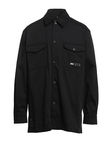 McQ Alexander McQueen Solid color shirt BLOCKCHAIN TOKEN Black 100% Cotton, Polyester