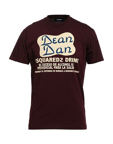 DSQUARED2 T-shirt Burgundy 100% Cotton