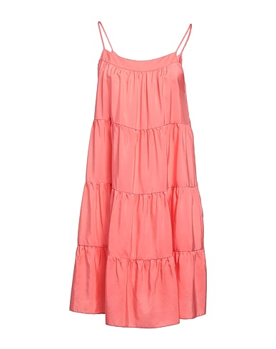SEMICOUTURE Short dress Coral 100% Silk