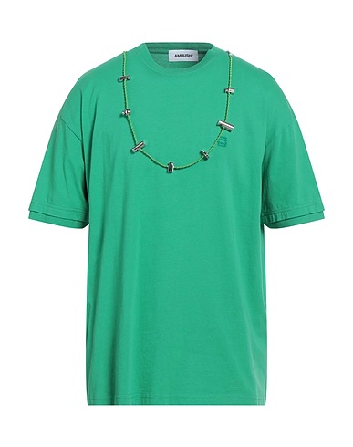 AMBUSH T-shirt Green 100% Cotton, Polyester