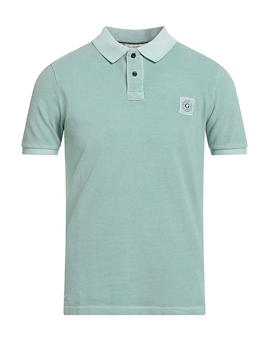GUESS Polo shirt Sage green 100% Cotton