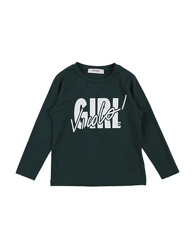 VICOLO T-shirt GIRL Verde scuro 93% Cotone, 7% Elastan