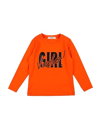 VICOLO T-shirt GIRL Orange 93% Cotton, 7% Elastane