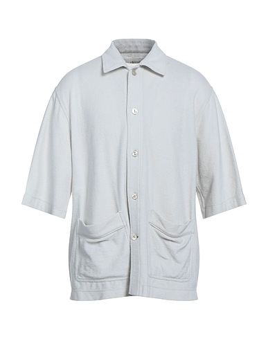 AGNONA Solid colour shirt Light grey 80% Cotton, 20% Linen