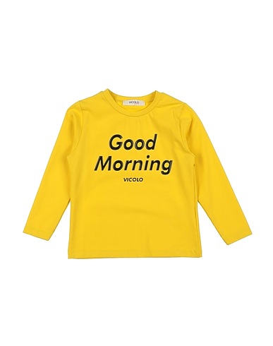 VICOLO T-Shirt Gelb 93% Baumwolle, 7% Elastan